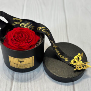 Rosa preservada en caja